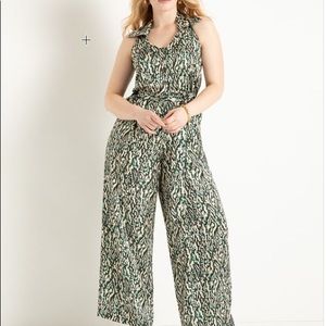 Eloquii Halter Neckline Printed Jumpsuit - 16
